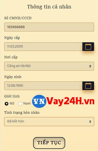 C&aacute;c bước đăng k&yacute; vay tiền Cashberry bước 3