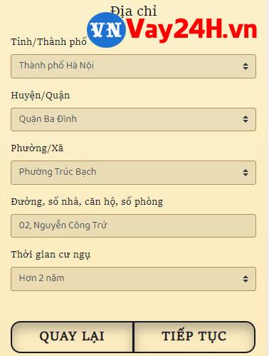 hướng dẫn đăng k&yacute; vay cashbery bước 4