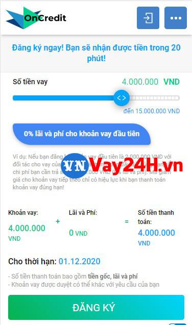 Hướng dẫn vay tiền Oncredit Hướng dẫn vay tiền Oncredit