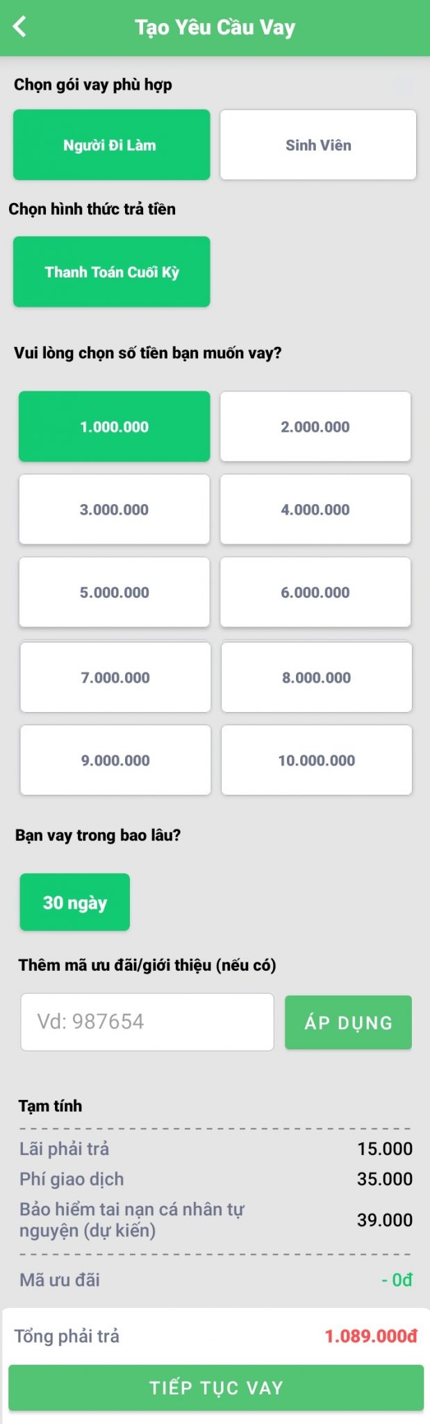 Đăng ký hạn mức vay phù hợp Đăng ký hạn mức vay phù hợp