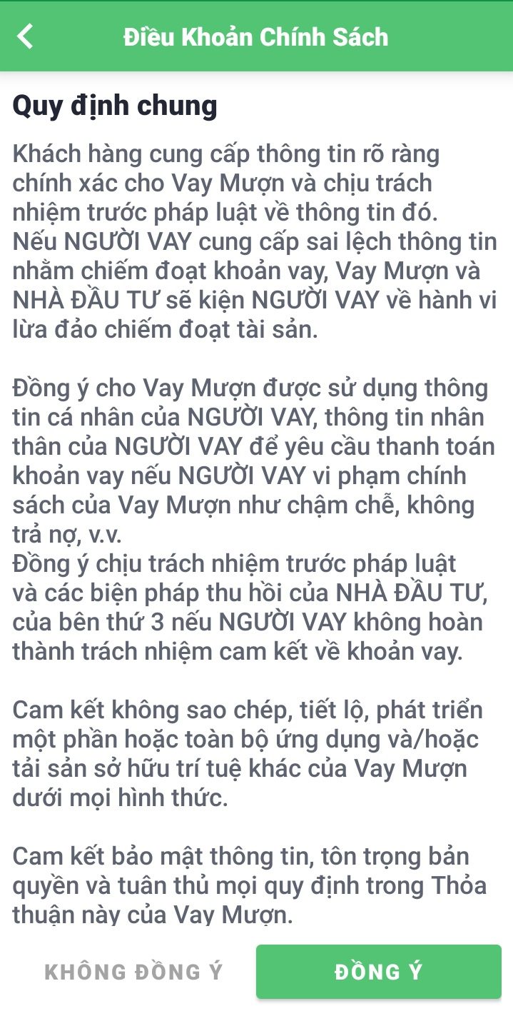 Chính sách và điều khoản Chính sách và điều khoản