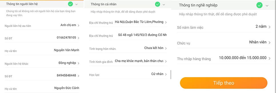 Thông tin khoản vay Uvay Evay Thông tin khoản vay Uvay Evay