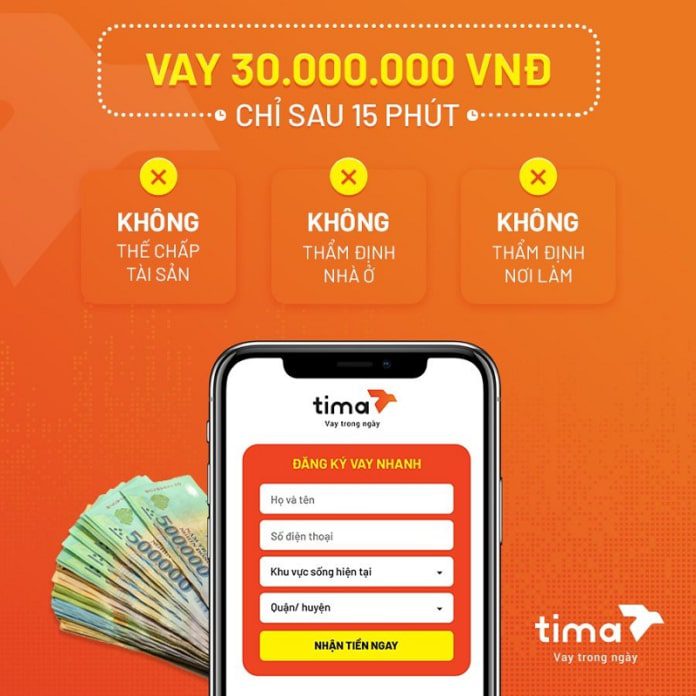 Đăng ký qua app tima 1h Đăng ký qua app tima 1h