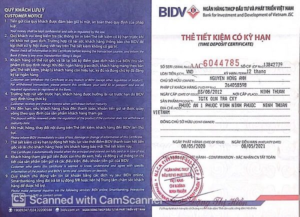 ưu điểm của vay thế chấp sổ tiết kiệm